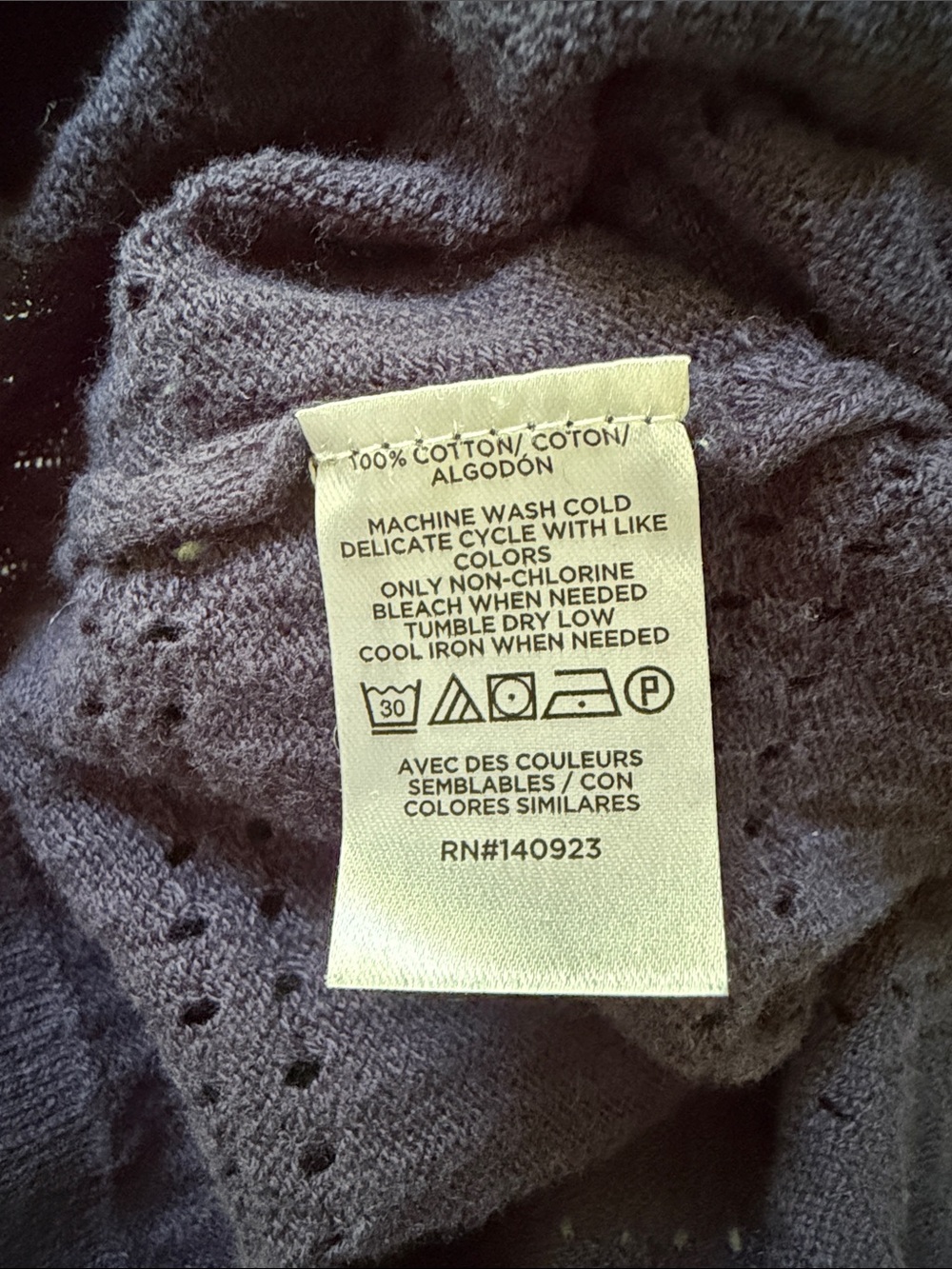 LOFT Navy Short-Sleeve Pointelle V-Neck Cardigan - Picture 4 of 4